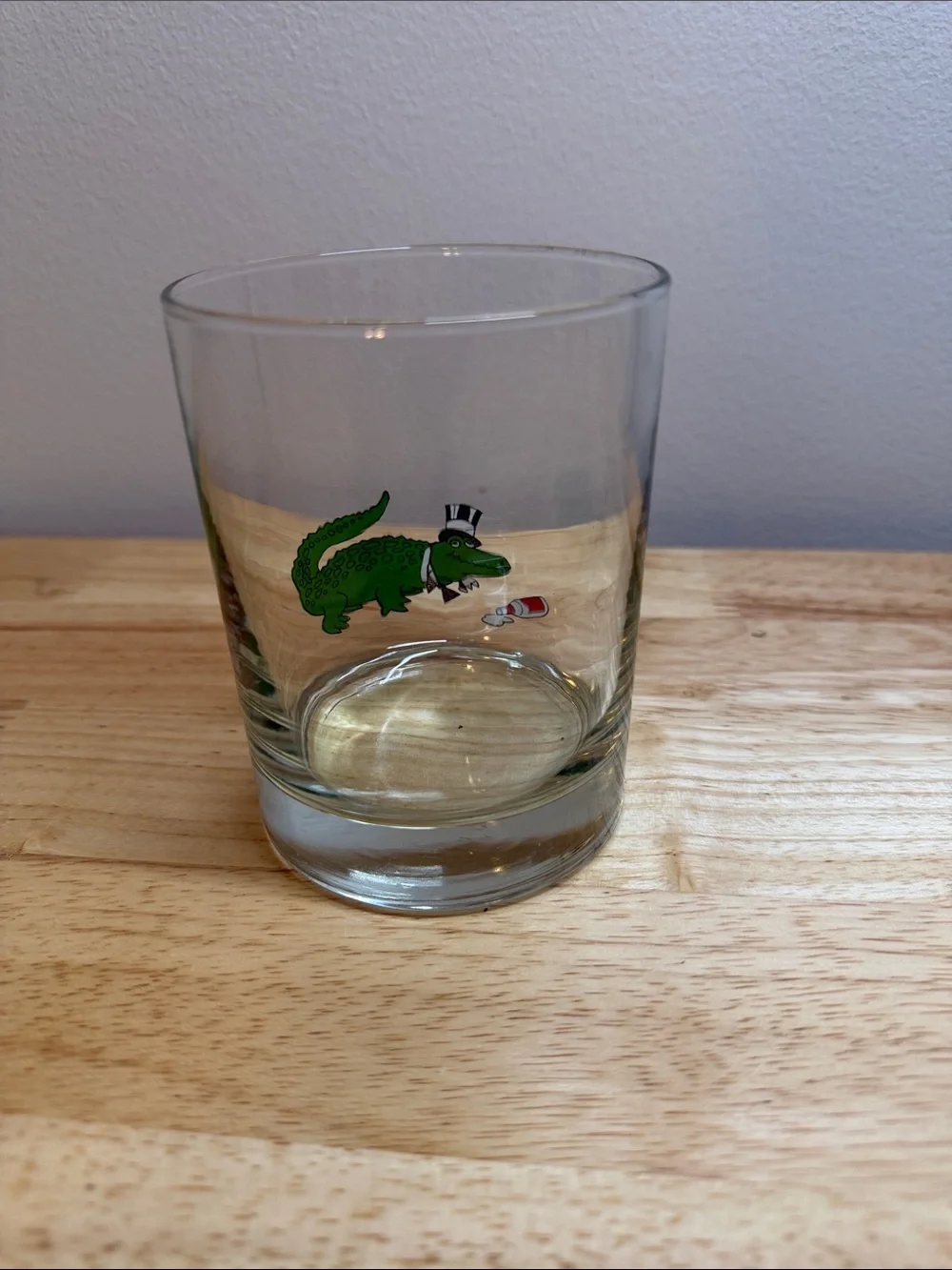 Vintage Alligator Character Drinking Glass 12oz